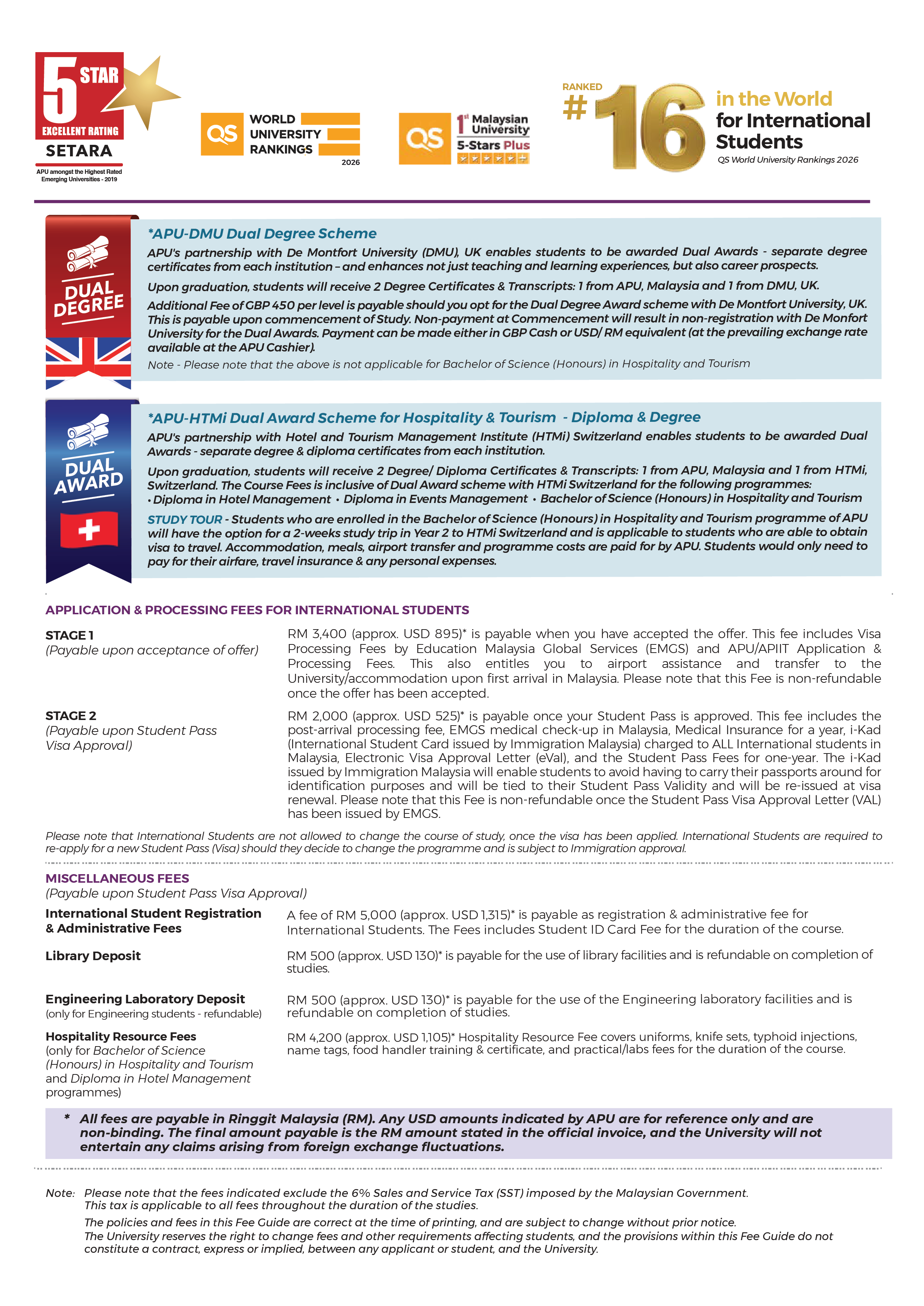 International Fee Guide page 3